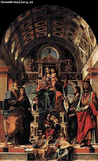 Bartolomeo Montagna Madonna and Child Enthroned with Saints